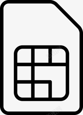 sim卡芯片连接图标图标