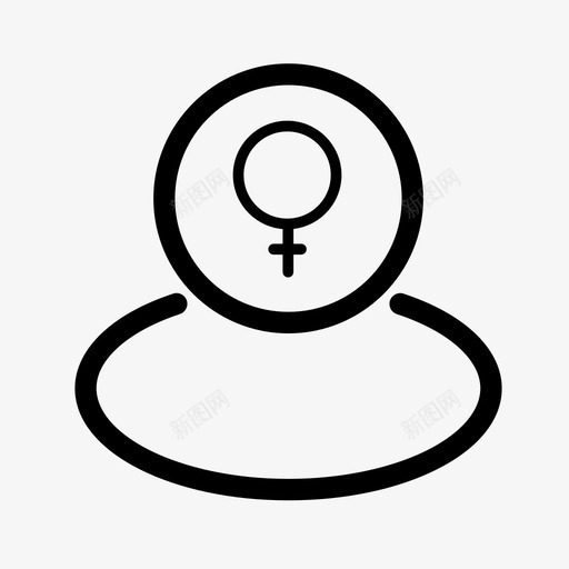 女性人物化身性别图标svg_新图网 https://ixintu.com 人类 化身 女性人物 性别