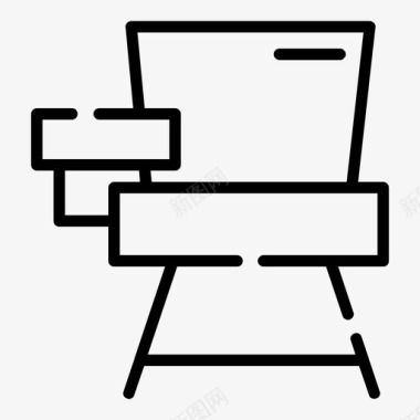 书桌椅子班级图标图标