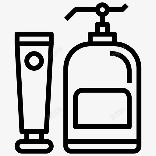 洗液沐浴液美容图标svg_新图网 https://ixintu.com 沐浴液 洗发水 洗液 瓶子 美容