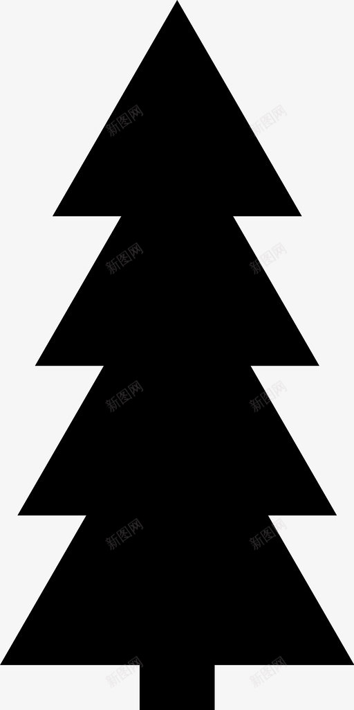 树圣诞树冷杉图标svg_新图网 https://ixintu.com 冷杉 圣诞树 松树 树 植物 绿色