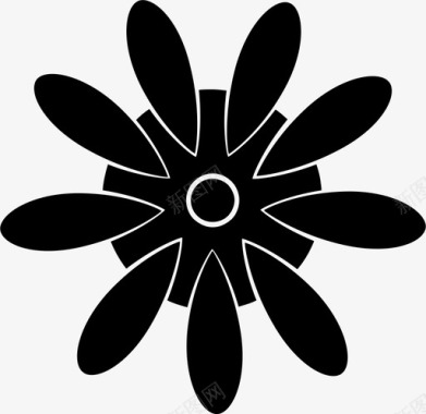 花美丽的花园盛开图标图标
