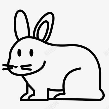 兔子的身体巴克兔子图标图标