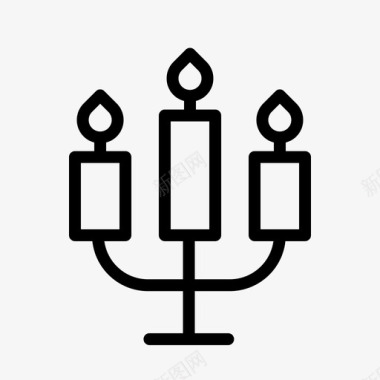 烛台蜡烛仪式图标图标