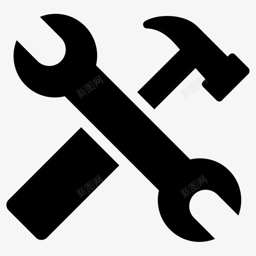 工具制造施工图标svg_新图网 https://ixintu.com 制造 工具 扳手 施工 维修工具