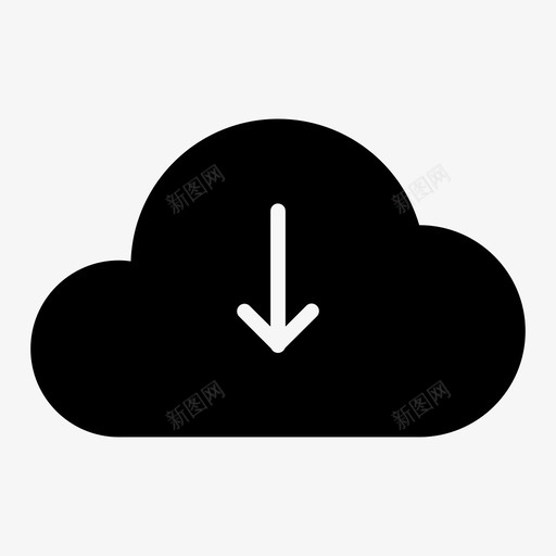 云数据上传互联网连接图标svg_新图网 https://ixintu.com 云下载 互联网连接 数据上传
