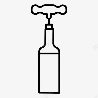 开瓶酒白葡萄酒餐厅图标图标