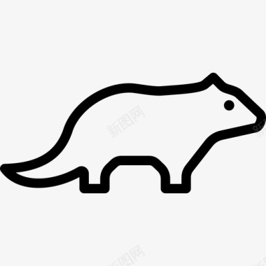 獾美国动物图标图标
