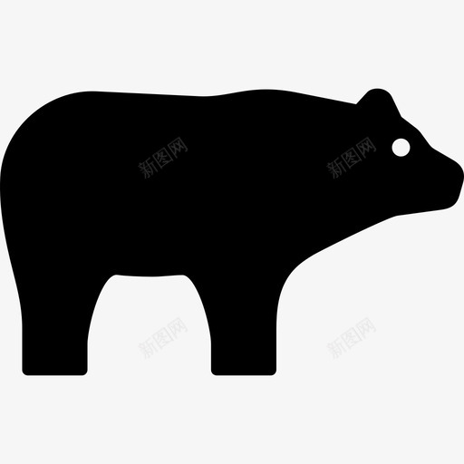熊动物黑色图标svg_新图网 https://ixintu.com 动物 灰熊 熊 野生 黑色