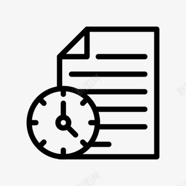 文档时钟开发图标图标