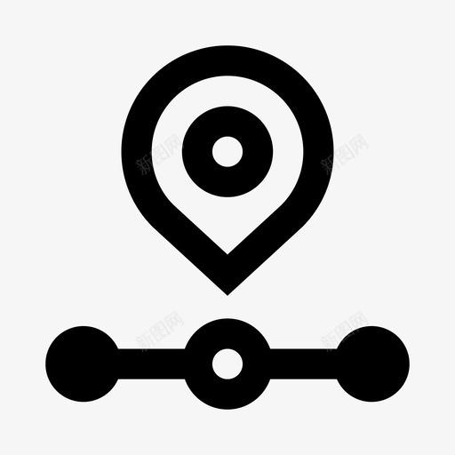 路径标记pin图标svg_新图网 https://ixintu.com pin 业务 标记 步骤 线路 路径 路由