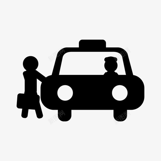 出租车上车乘客图标svg_新图网 https://ixintu.com 上车 乘客 乘车 交通 出租车 旅行