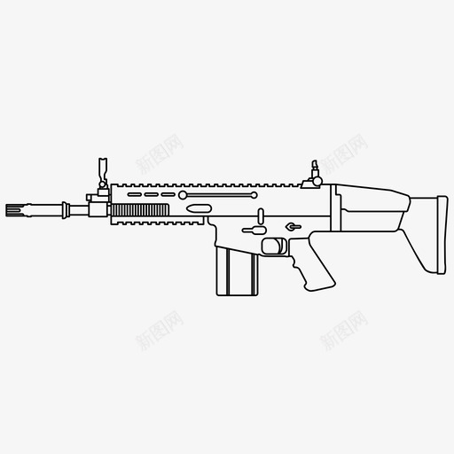 伤疤战场枪图标svg_新图网 https://ixintu.com 伤疤 战争 战场 枪 步枪 武器