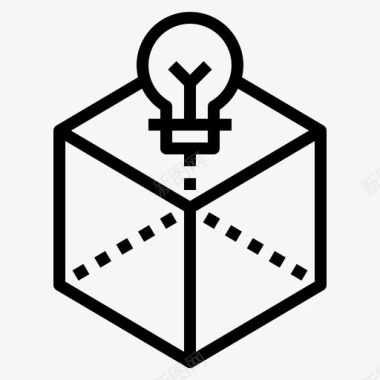 三维盒子立方体图标图标