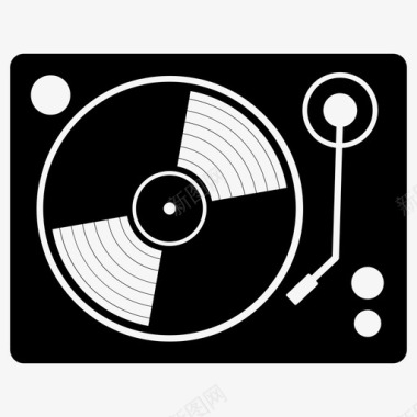 转盘dj音乐图标图标