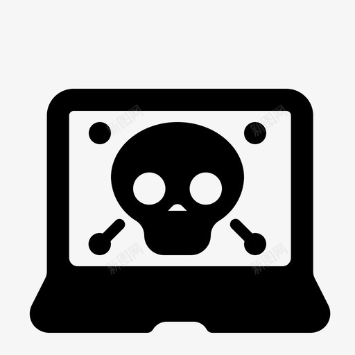 电脑病毒笔记本电脑致命图标svg_新图网 https://ixintu.com 安全 电脑病毒 笔记本电脑 网络安全 致命