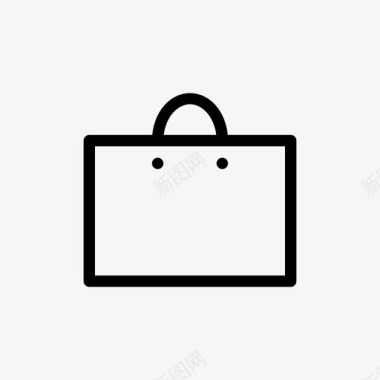 购物袋极简主义图标集图标