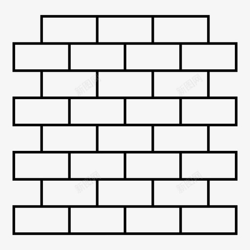 砖墙隐私石头图标svg_新图网 https://ixintu.com 停止 石头 砖墙 隐私