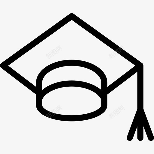 毕业帽大学边框颜色图标svg_新图网 https://ixintu.com 大学 毕业帽 边框颜色