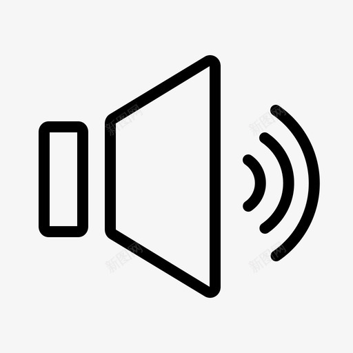 扬声器音频电平图标svg_新图网 https://ixintu.com 扬声器 电平 音量 音频