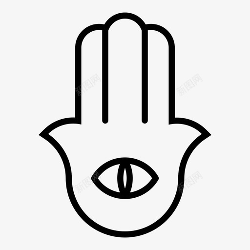 哈姆萨之手护身符邪恶之眼图标svg_新图网 https://ixintu.com 哈姆萨 哈姆萨之手 护身符 法蒂玛之手 邪恶之眼