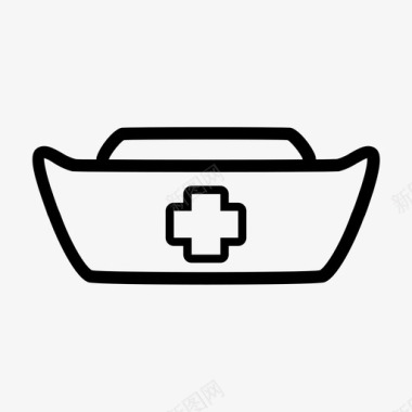 护士帽医院图标图标