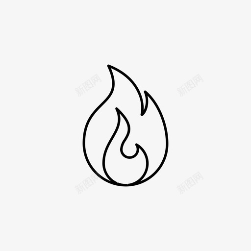 火焰燃烧元素图标svg_新图网 https://ixintu.com 元素 火 火焰 热 燃烧 红色