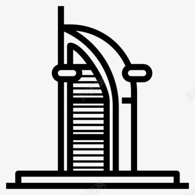 阿拉伯塔建筑迪拜图标图标