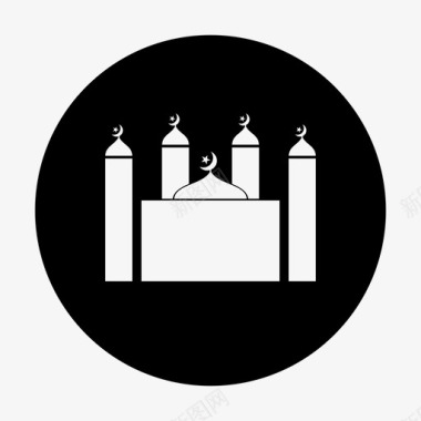 清真寺上帝圣洁图标图标