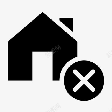 拒绝回家房子房地产图标图标