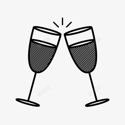 干杯饮料红酒图标svg_新图网 https://ixintu.com 干杯 红酒 食品和饮料 饮料