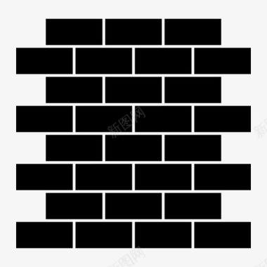 砖墙封锁隐私图标图标