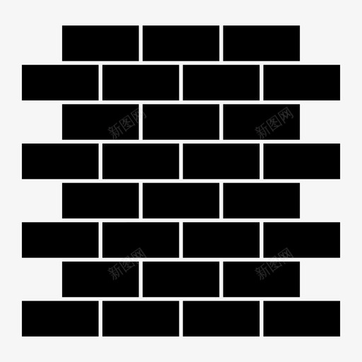 砖墙封锁隐私图标svg_新图网 https://ixintu.com 保护 停止 封锁 砖墙 隐私