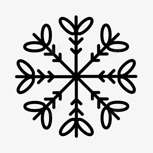 冬季高山气候图标svg_新图网 https://ixintu.com 冬季 季节 气候 雪晶 高山