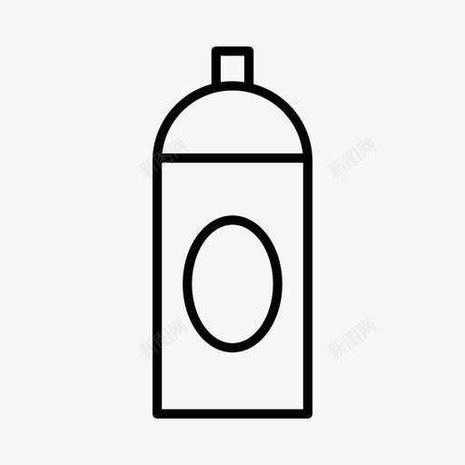 瓶子美容化妆品图标svg_新图网 https://ixintu.com 化妆品 发胶 喷雾瓶 瓶子 美容
