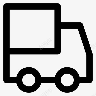 卡车交货物流图标图标