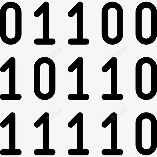 二进制代码计算机通用数据图标svg_新图网 https://ixintu.com 二进制代码 计算机 通用数据