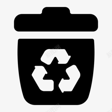 回收垃圾垃圾桶罐子图标图标