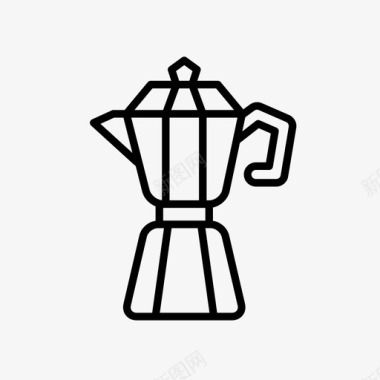 炉式咖啡机咖啡机莫卡壶图标图标