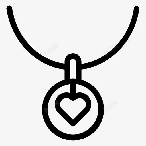 项链珠宝项链盒图标svg_新图网 https://ixintu.com 吊坠 情人节 珠宝 礼物 项链 项链盒