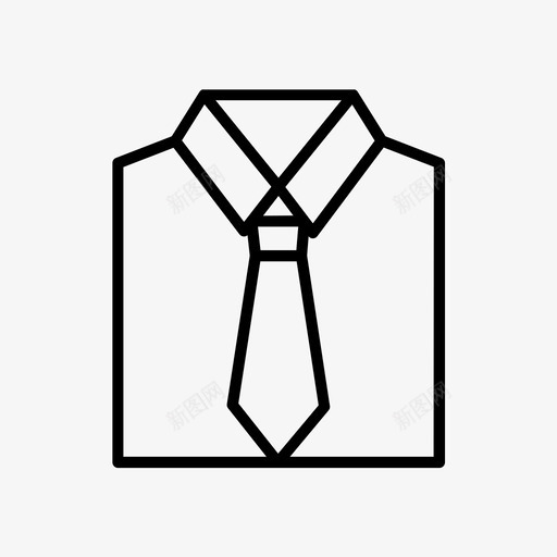 制服衣服时装图标svg_新图网 https://ixintu.com 制服 时装 衣服 衬衫 领带