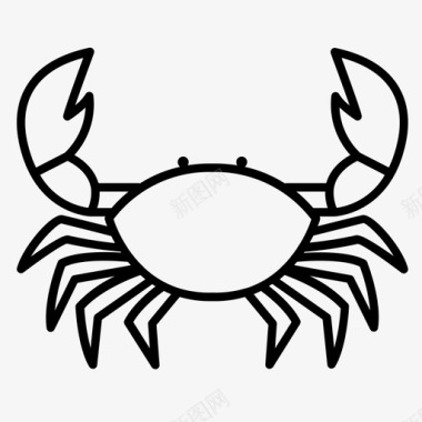 帝王蟹PNG矢量图螃蟹甲壳类帝王蟹图标图标