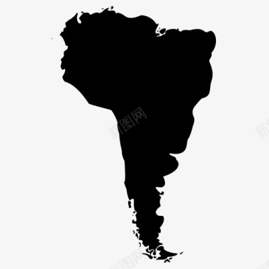 南美洲地图图标图标