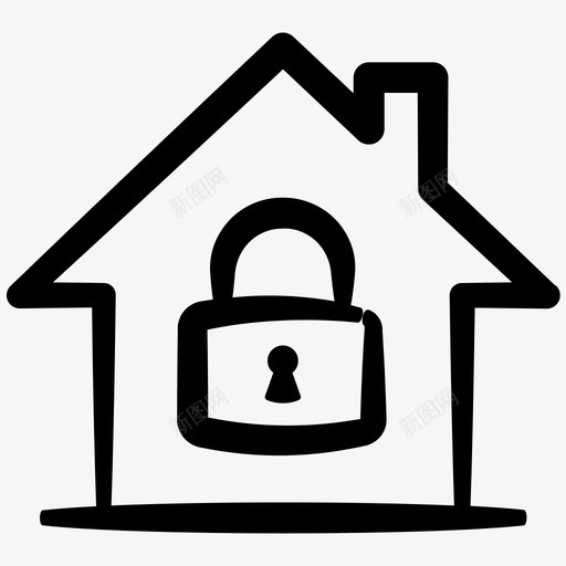 锁着的房子被保护的房子inky房地产第三卷图标svg_新图网 https://ixintu.com inky房地产第三卷 被保护的房子 锁着的房子