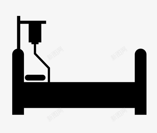 病床医药保健图标svg_新图网 https://ixintu.com 医药保健 病床