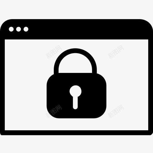 锁浏览器隐私安全图标svg_新图网 https://ixintu.com 安全 网站 通讯稳定响应 锁浏览器 隐私