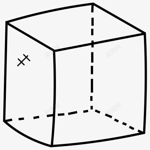 立方体实心图形正方形图标svg_新图网 https://ixintu.com 三维图形 实心图形 数学涂鸦图标 正方形 立方体
