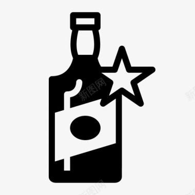 最佳杜松子酒奖励酒瓶图标图标