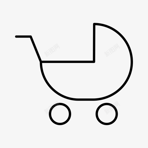婴儿车玩具图标svg_新图网 https://ixintu.com 婴儿车 玩具