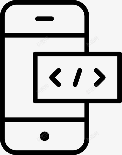 电话代码设备图标svg_新图网 https://ixintu.com 代码 屏幕精简 标记 电话 移动 程序 设备